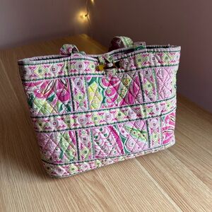Vera Bradley Pink Pinwheel Tic Tac Tote Small